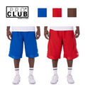 Pro Club Men's Heavyweight Mesh Basketball Shorts (Royal Blue/Red/Brown)